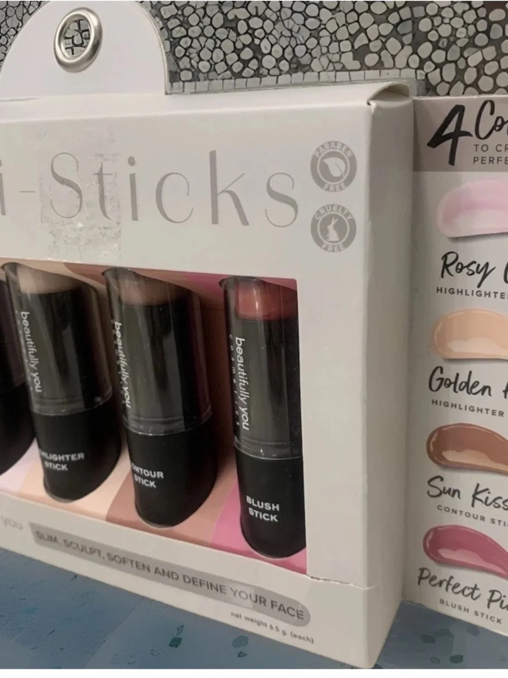 Multi-Stick Face Set - Rosy Glow, Golden Hour, Sun Kissed, Pink .Contour Blush